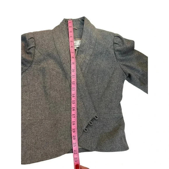 Vintage Gray Wool Blend Tweed Lined Blazer Jacket Size 5/6 - Picture 9 of 9